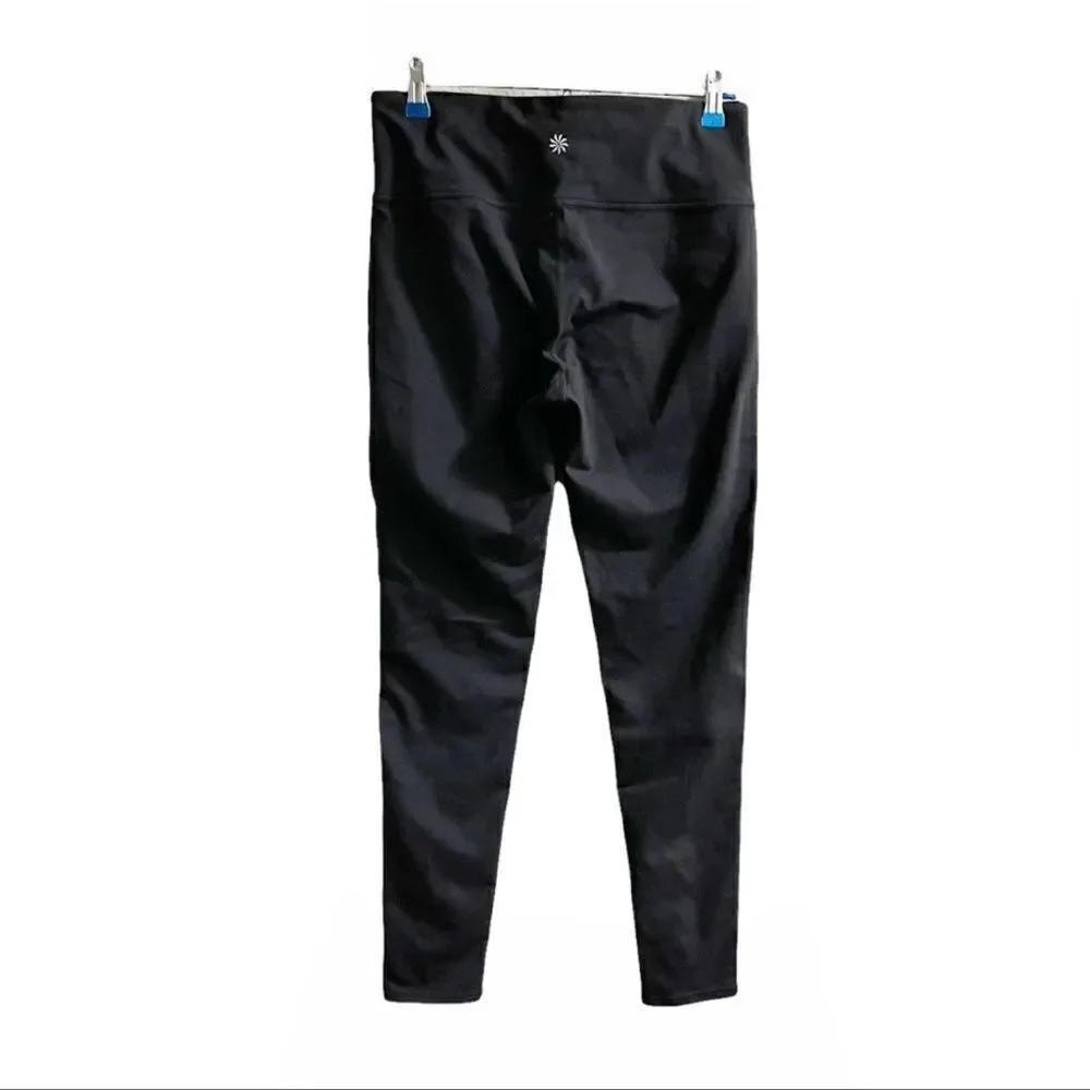 Athleta High Rise Gleam Tight Leggings Black S